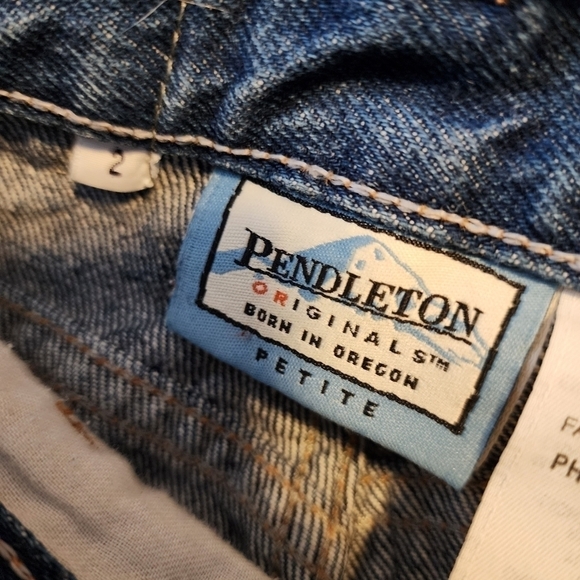 Pendleton Vintage High Waisted Mom Jeans Blue Denim Women's 2 Everyday Basic EUC - Picture 6 of 8